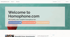 Desktop Screenshot of homophone.com