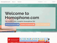 Tablet Screenshot of homophone.com